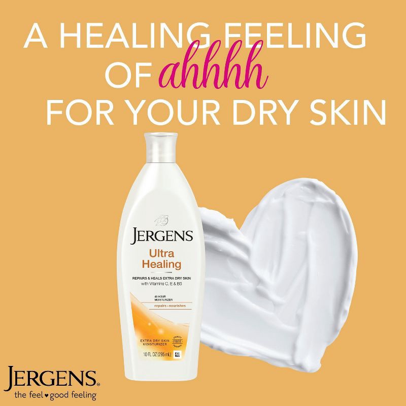 slide 6 of 7, Jergens Ultra Healing Body Lotion Moisturizer for Dry Skin with Vitamins C, E and B5 - 21 fl oz, 5 x 21 fl oz