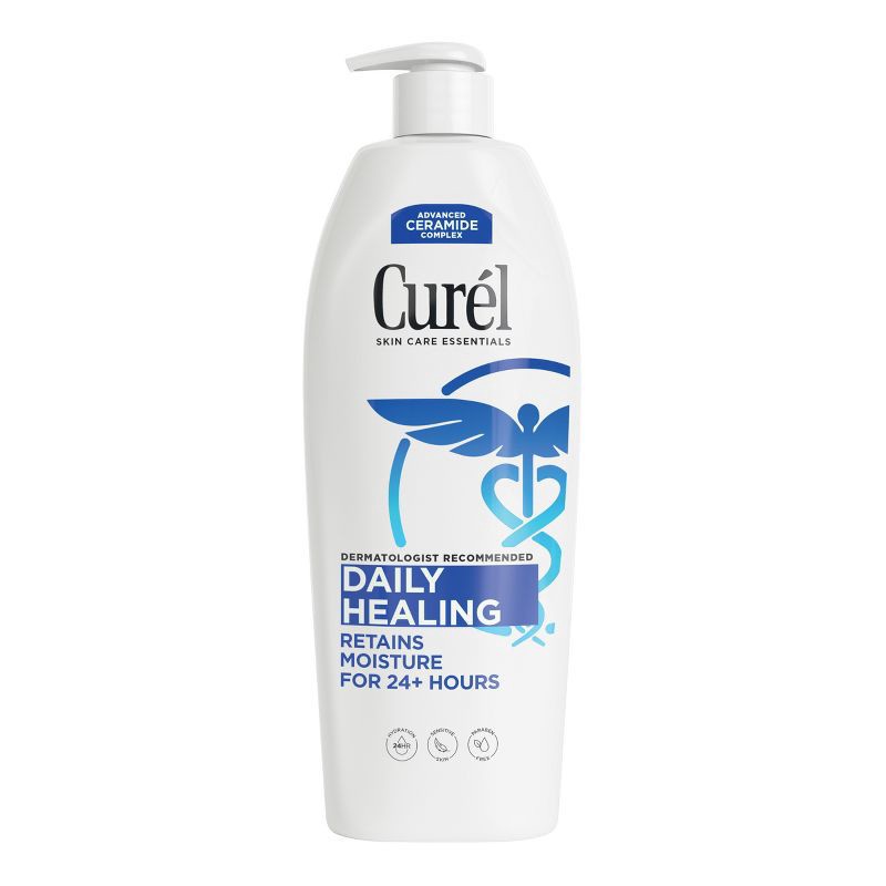 slide 1 of 10, Curel Daily Healing Hand and Body Lotion For Dry Skin, Advanced Ceramides Complex, All Skin Types Scented - 20 fl oz, 20 fl oz