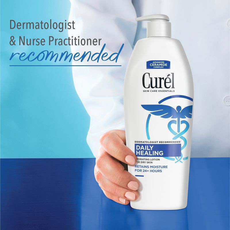 slide 9 of 10, Curel Daily Healing Hand and Body Lotion For Dry Skin, Advanced Ceramides Complex, All Skin Types Scented - 20 fl oz, 20 fl oz