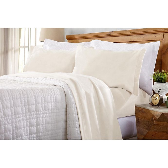 slide 2 of 4, Great Bay Home Maya Fleece King Sheet Set - Winter White, 1 ct