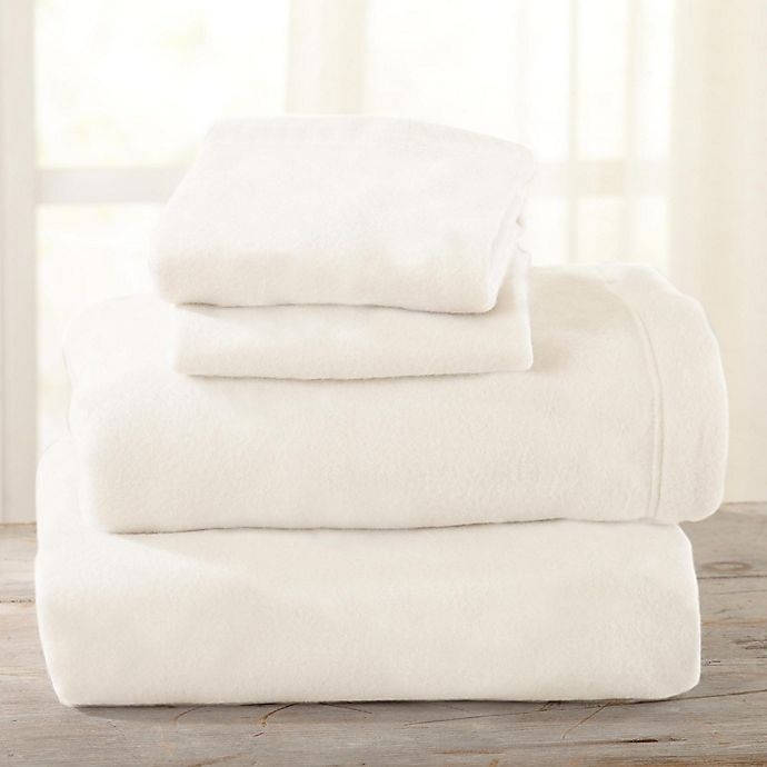 slide 3 of 4, Great Bay Home Maya Fleece King Sheet Set - Winter White, 1 ct