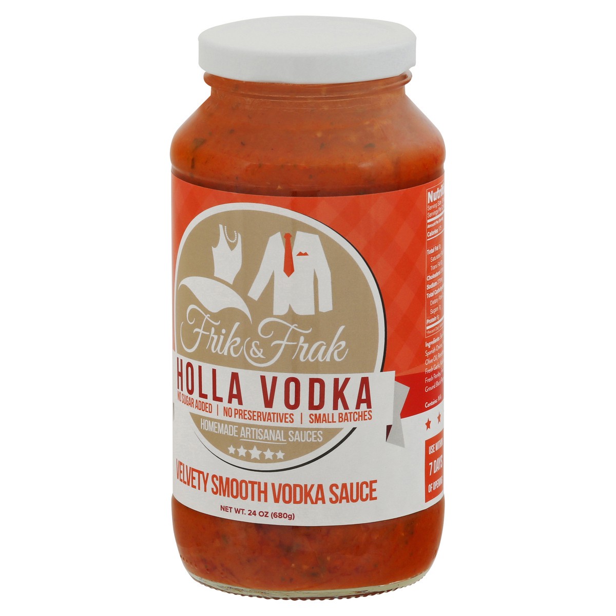 slide 3 of 9, Frik & Frak Holla Vodka Sauce 24 oz, 24 oz