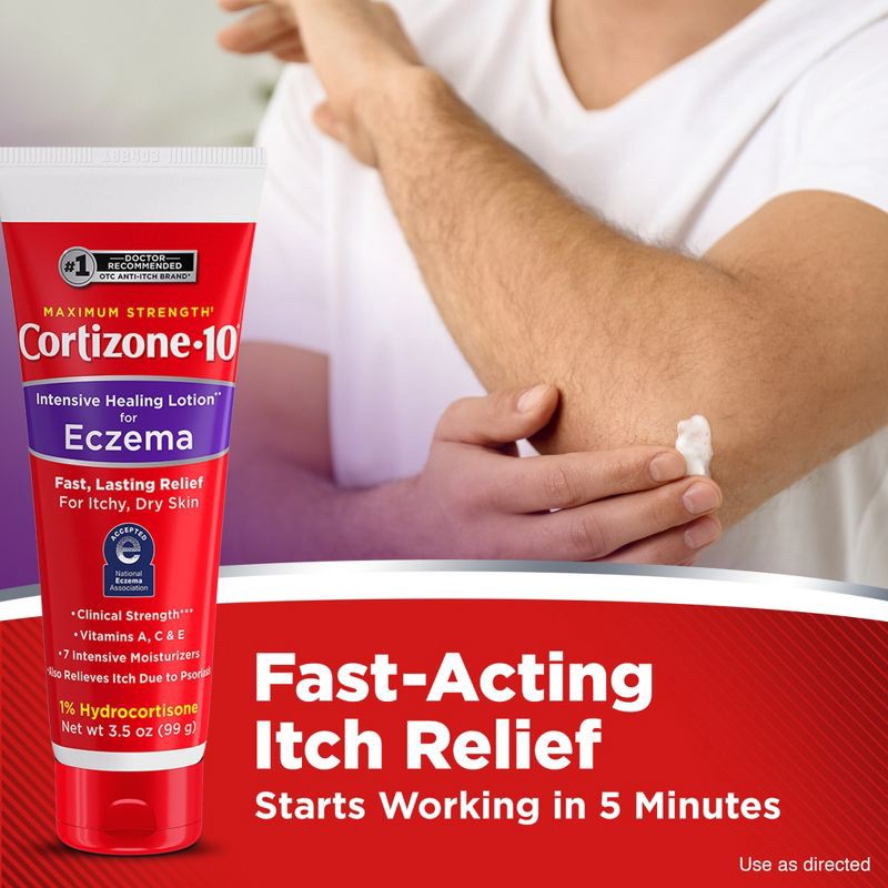 slide 3 of 13, Cortizone-10 Intensive Healing Eczema Relief Lotion for Dry and Itchy Skin - 3.5oz, 3.5 oz