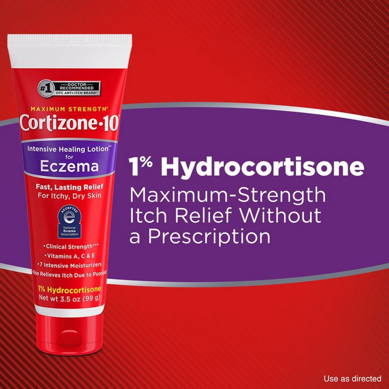 slide 4 of 13, Cortizone-10 Intensive Healing Eczema Relief Lotion for Dry and Itchy Skin - 3.5oz, 3.5 oz