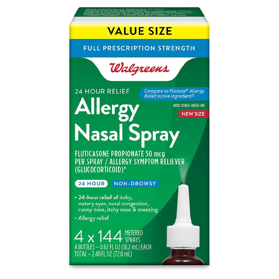 Walgreens Allergy Nasal Spray 4 ct; 0.62 oz Shipt