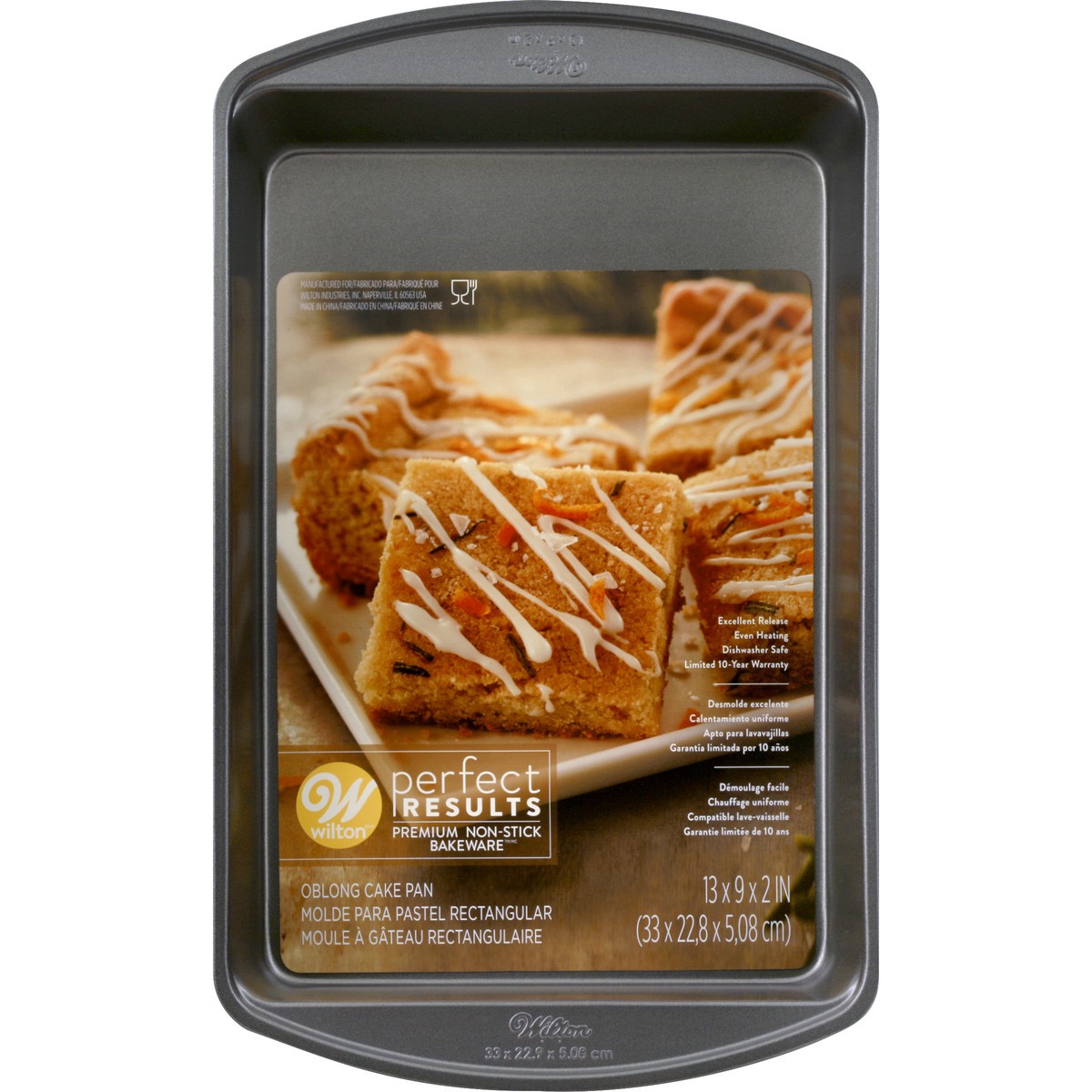 slide 1 of 7, Wilton Perfect Results Oblong Cake Pan, 1 ct