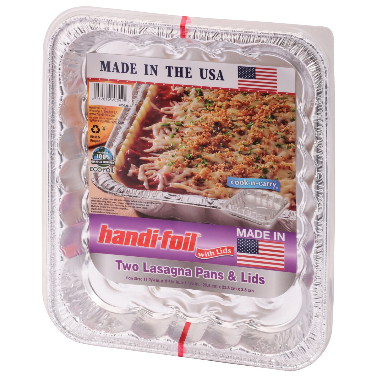 slide 5 of 9, Handi-foil Lasagna Pans & Lids 2 ea, 2 ct