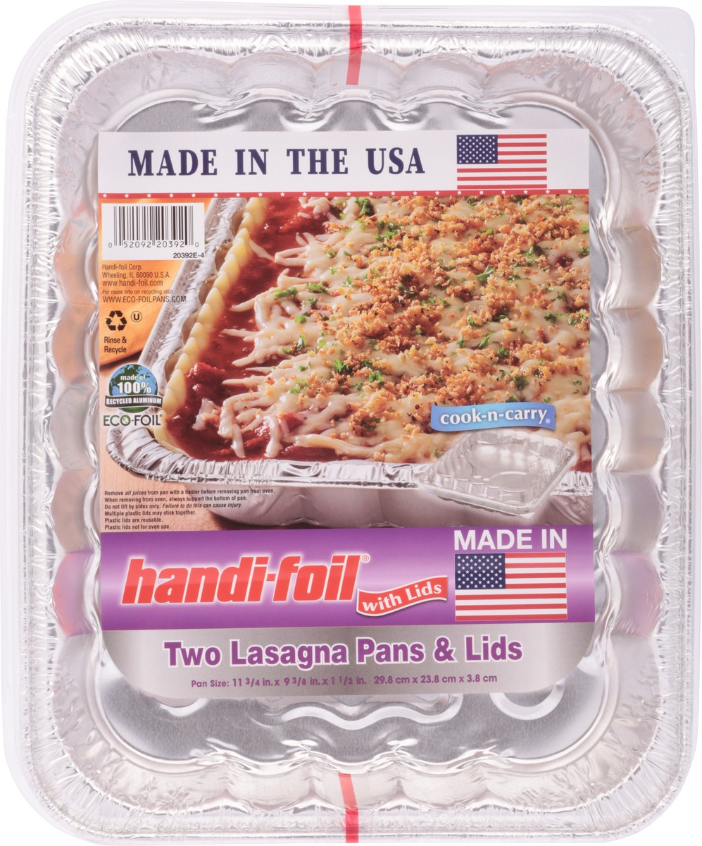 slide 3 of 9, Handi-foil Lasagna Pans & Lids 2 ea, 2 ct