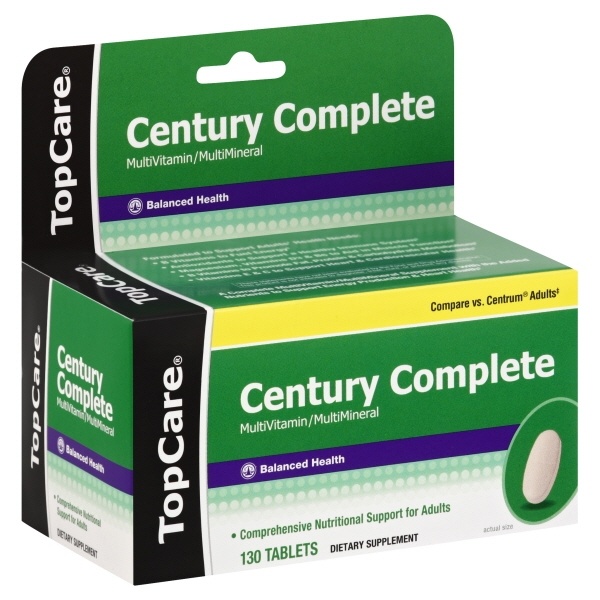 slide 1 of 6, TopCare Multivitamin Century Complete, 130 ct