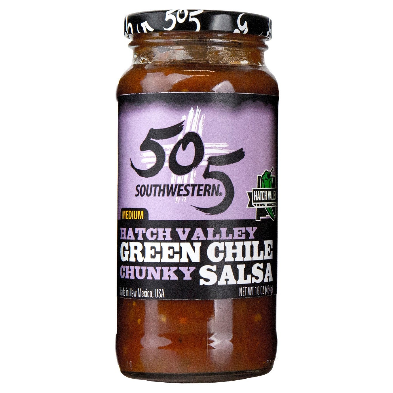 slide 1 of 4, 505 Southwestern Medium Chunky Green Chile Salsa, 16 oz