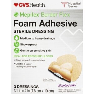 slide 1 of 1, CVS Health Flex Foam Adhesive Sterile Dressings, 3 Ct, 1 ct