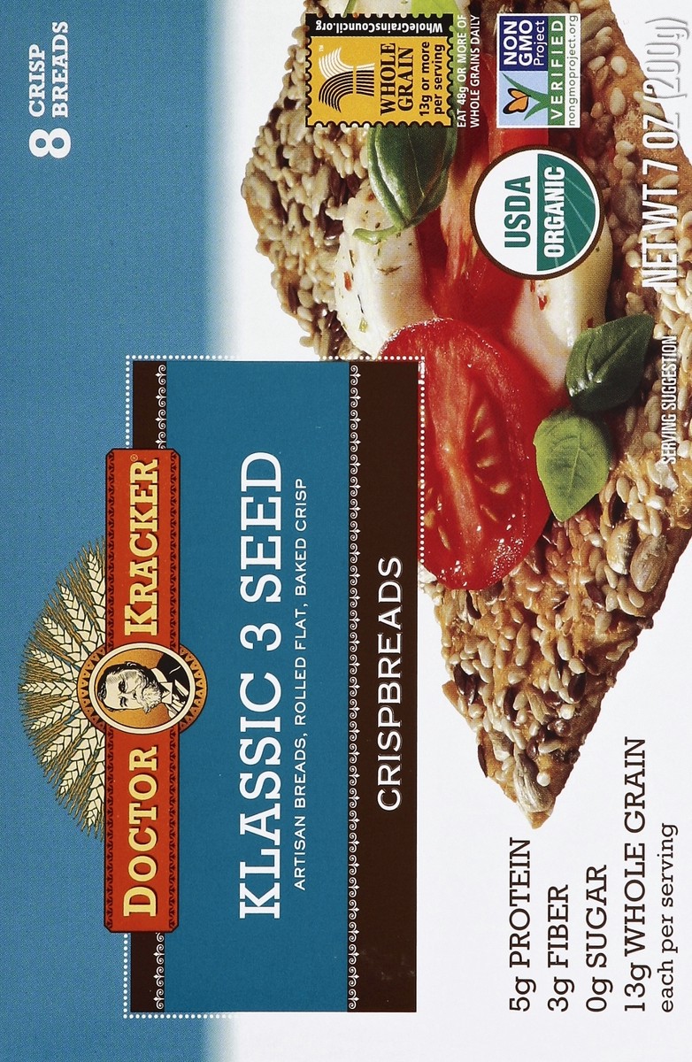 slide 3 of 5, Doctor Kracker Crispbreads 8 ea, 8 ct