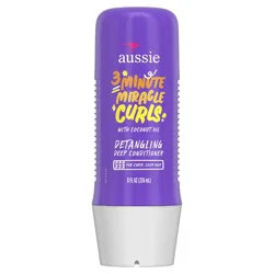 Aussie 3 Minute Miracle Curls Detangling Deep Conditioner Treatment with Coconut Oil, 8 fl oz, Paraben and Sulfate Free