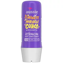 Aussie 3 Minute Miracle Curls Detangling Deep Conditioner Treatment with Coconut Oil, Paraben and Sulfate Free