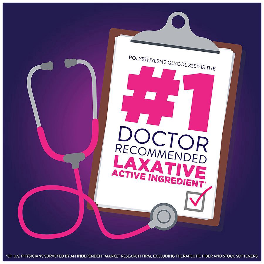 slide 2 of 5, Walgreens SmoothLax Polyethylene Glycol 3350, Powder for Solution, Osmotic Laxative, 17.9 oz