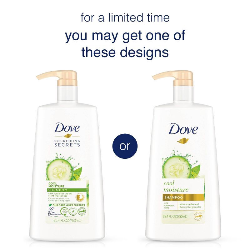 slide 5 of 7, Dove Beauty Cucumber & Moisture Shampoo - 25.4 fl oz, 25.4 fl oz