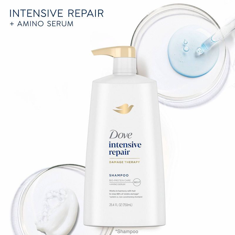 slide 9 of 9, Dove Beauty Intensive Repair Shampoo - 25.4 fl oz, 25.4 fl oz