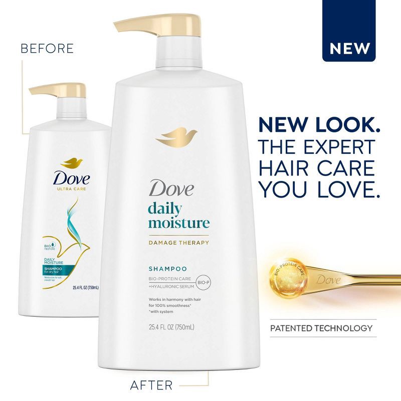 slide 5 of 10, Dove Beauty Daily Moisture Shampoo - 25.4 fl oz, 25.4 fl oz