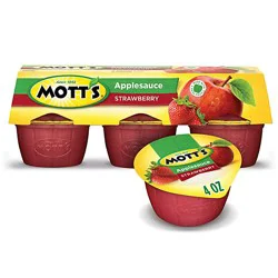 Motts Applesauce Strawberry Cups - 6-4 Oz