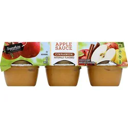Signature Select Apple Sauce Cinnamon Cups - 6-4 Oz