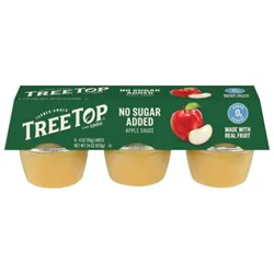 Tree Top Apple Sauce No Sugar Added Cups - 6-4 Oz