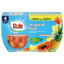 Dole Tropical Fruit In 100% Juice Cups - 4-4 Oz