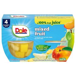 Dole Mixed Fruit In 100% Fruit Juice Cups - 4-4 Oz