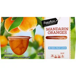Signature Select Mandarin Oranges In Light Syrup Cups - 4-4 Oz