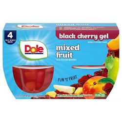 Dole Mixed Fruit In Black Cherry Gel Cups - 4-4.3 Oz