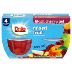 Dole Mixed Fruit In Black Cherry Gel Cups - 4-4.3 Oz