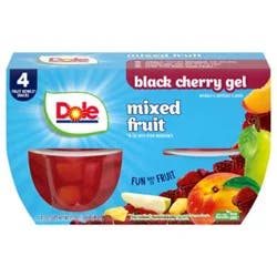 Dole Mixed Fruit In Black Cherry Gel Cups - 4-4.3 Oz