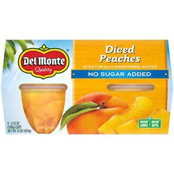 Del Monte Peaches Diced Cups - 4-3.75 Oz