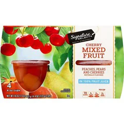 Signature Select Mixed Fruit Extra Cherry Cups - 4-4 Oz