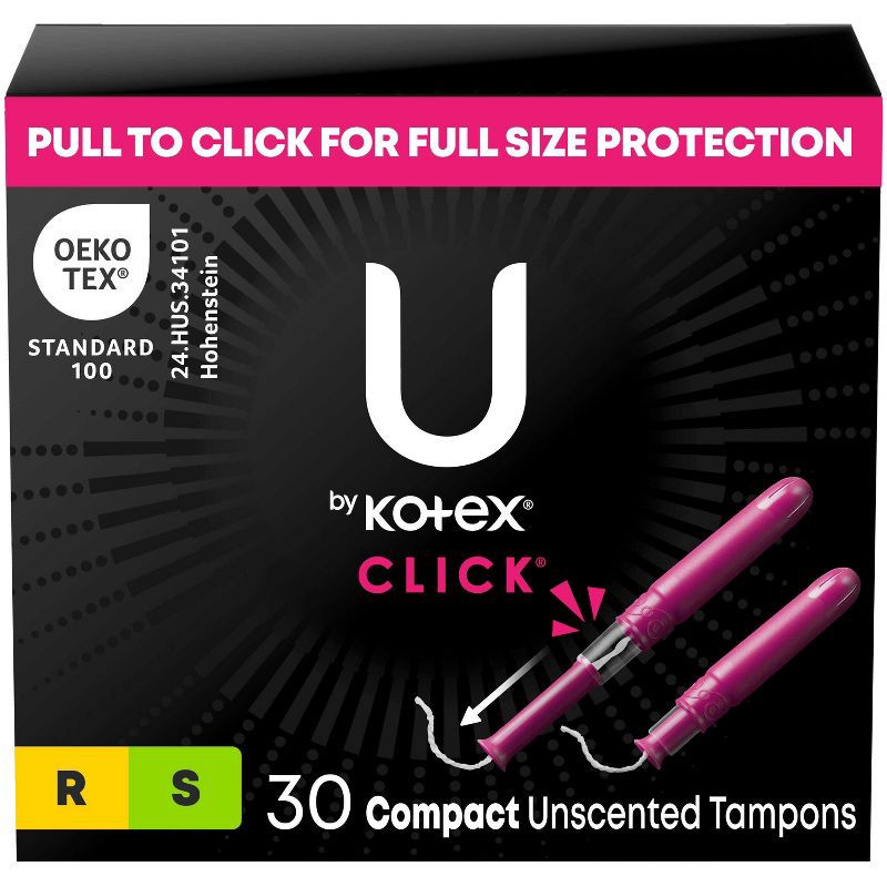 slide 1 of 11, U by Kotex Click Compact Tampons - Multipack - Regular/Super - Unscented - 30ct, 30 ct