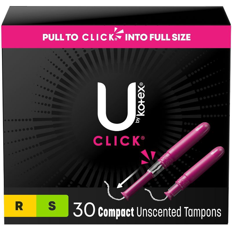 slide 9 of 9, U by Kotex Click Compact Tampons - Multipack - Regular/Super - Unscented - 30ct, 30 ct