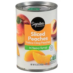 Signature Select Peaches Sliced In Heavy Syrup - 15.25 Oz