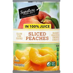Signature Select Peaches Sliced In 100% Juice - 15 Oz