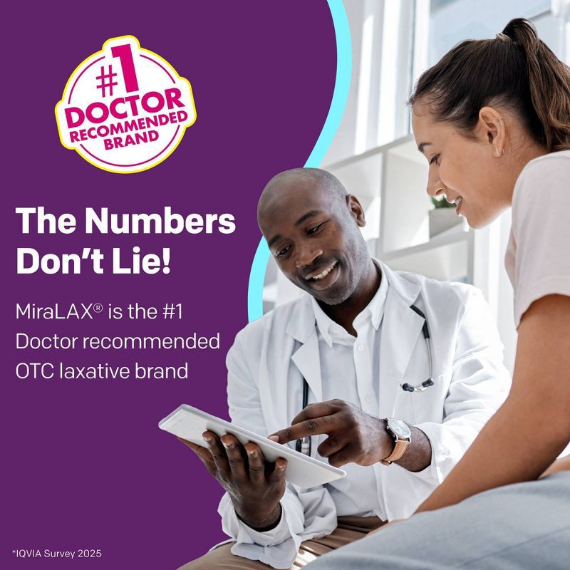 slide 2 of 9, Miralax #1 Physician Recommended Mix-In-Pax Gentle Constipation Relief Laxative Powder - 10ct, 10 ct