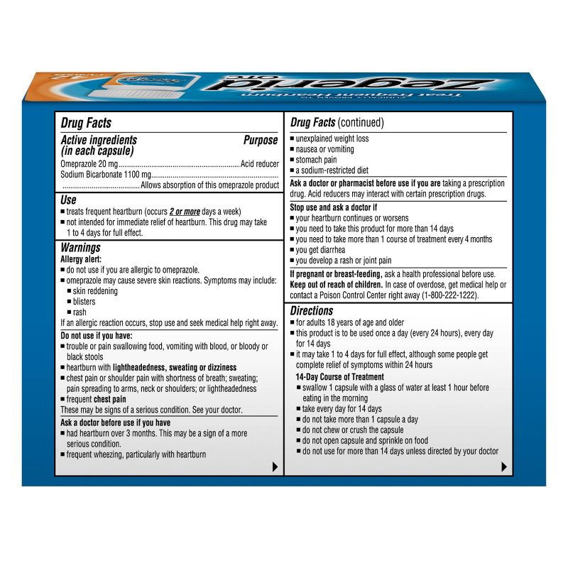 slide 2 of 8, Zegerid OTC Omeprazole 20mg and Sodium Bicarbonate Acid Reducer for Frequent Heartburn Capsules - 42ct, 42 ct; 20 mg