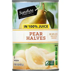 Signature Select Pear Halves In 100% Juice Can - 15 Oz
