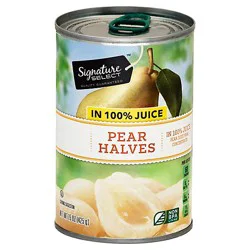 Signature Select Pear Halves In 100% Juice Can - 15 Oz