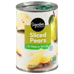 Signature Select Pear Slices Bartlett In Heavy Syrup - 15.25 Oz