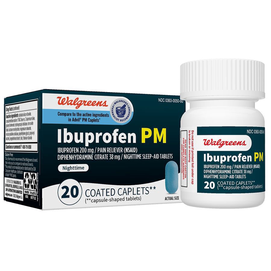 slide 5 of 5, Walgreens Ibuprofen PM Tablets, 20 ct