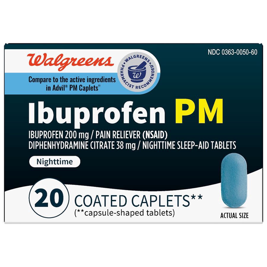 slide 1 of 5, Walgreens Ibuprofen PM Tablets, 20 ct