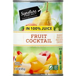 Signature Select Fruit Cocktail In 100% Juice Can - 15 Oz