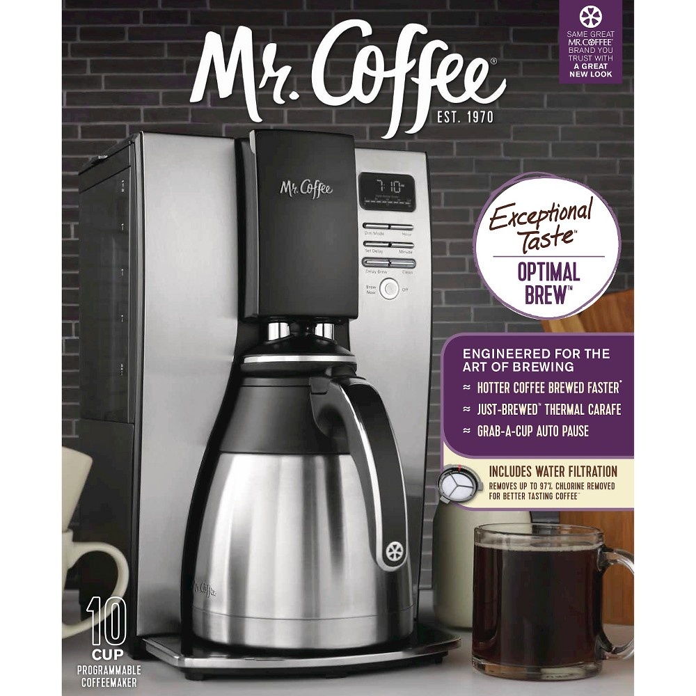 slide 4 of 5, Mr. Coffee 10 Cup Programmable Thermal Coffee Maker - BVMC-PSTX91, 1 ct