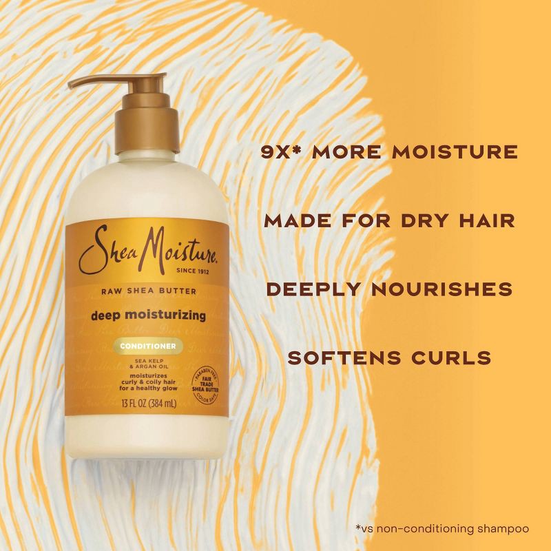 slide 4 of 10, SheaMoisture Raw Shea Butter Deep Moisturizing Conditioner - 13 fl oz, 13 fl oz