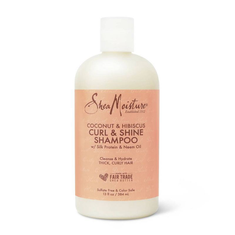 slide 2 of 8, SheaMoisture Coconut and Hibiscus Curl and Shine Shampoo - 13 fl oz, 13 fl oz