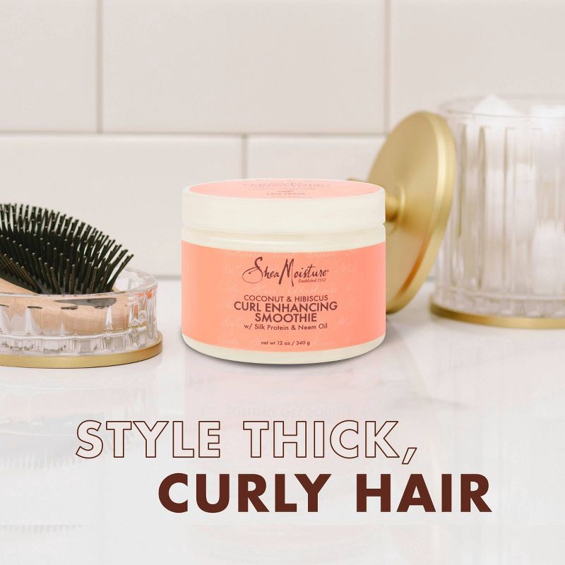 slide 6 of 12, SheaMoisture Coconut and Hibiscus Curl Enhancing Smoothie For Thick Curly Hair - 12oz, 12 oz