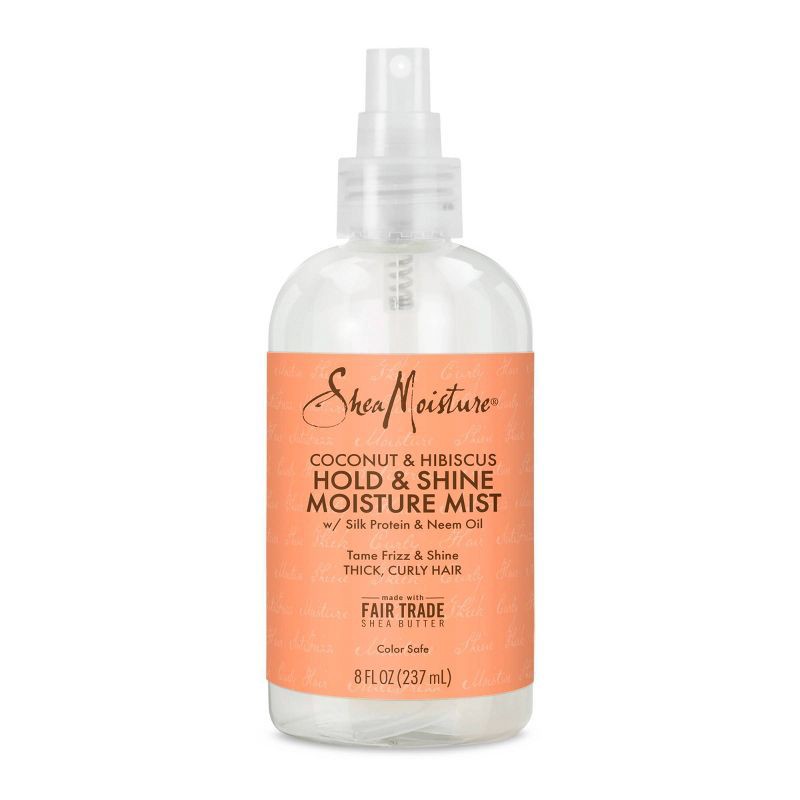 slide 2 of 8, SheaMoisture Hold and Shine Moisture Mist for Thick Curly Hair Coconut and Hibiscus - 8 fl oz, 8 fl oz